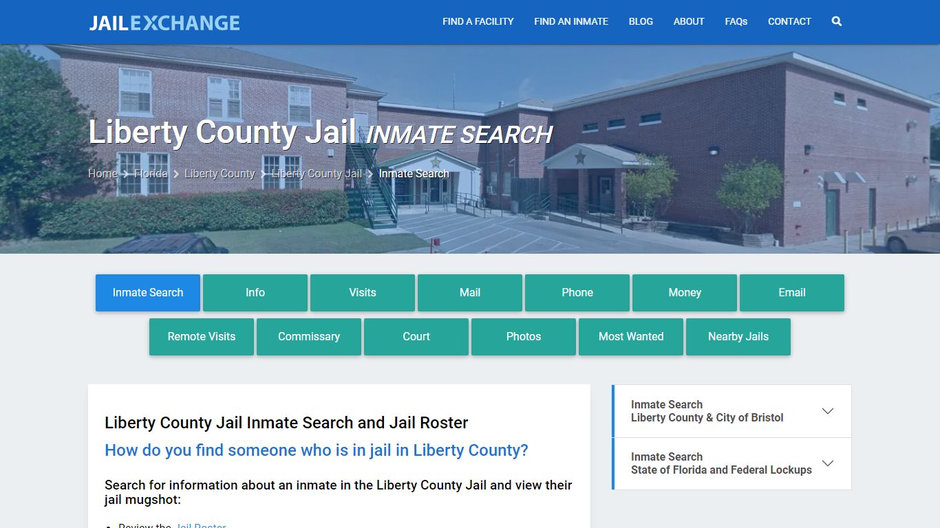 Inmate Search: Roster & Mugshots - Liberty County Jail, FL